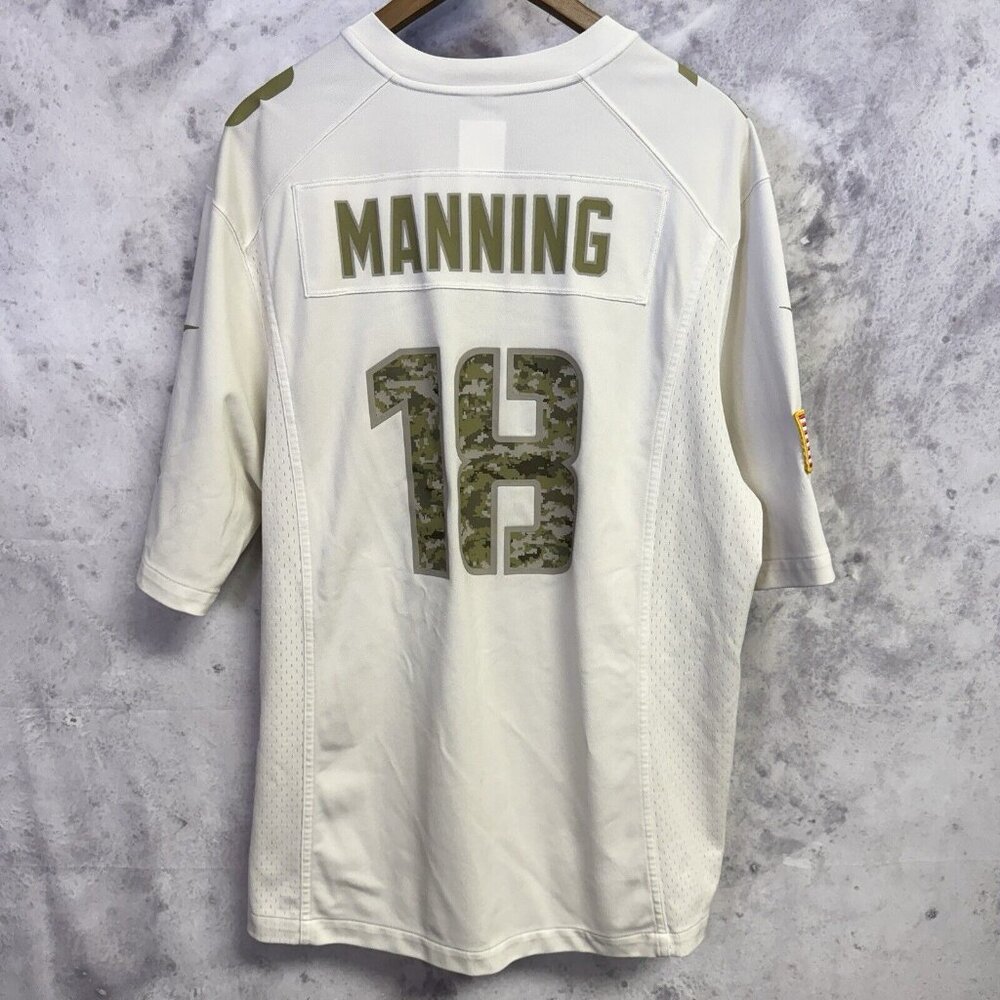 Peyton Manning Denver Broncos Nike Jersey Mens Large White Camo Military NFL